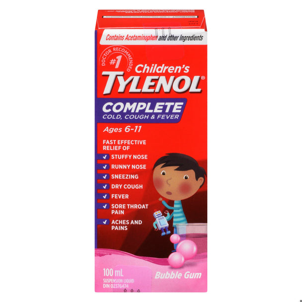 An image of TYLENOL CHILDREN COMPLET COLD/COUGH/FEVER BBG100ML by Towngate Pharmacy