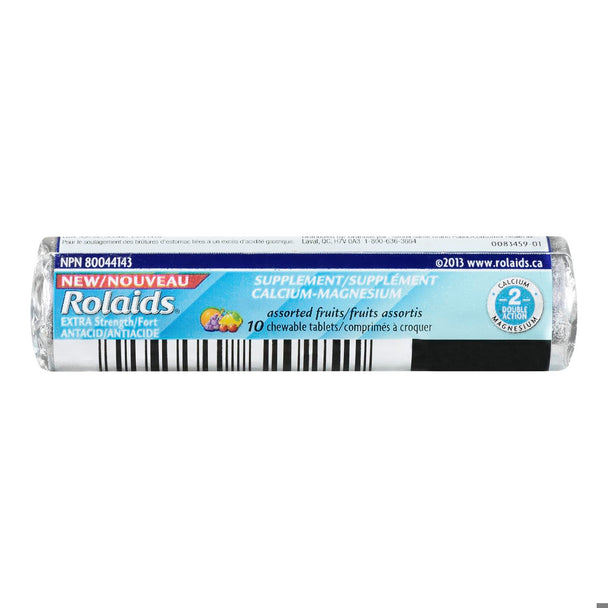 An image of ROLAIDS XST CHEW FRUIT SNGL ROLL 10 by Towngate Pharmacy