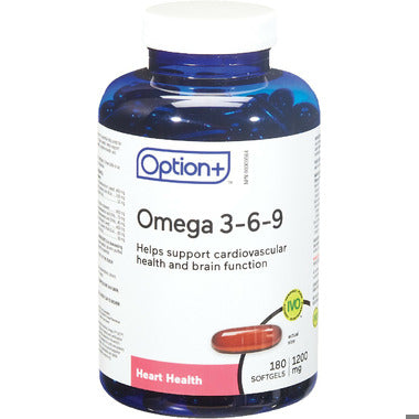 An image of OPTION+ OMEGA 369 SOFTGEL 1200MG 180 by Towngate Pharmacy