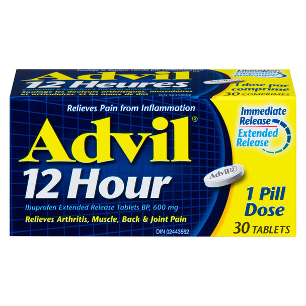 An image of ADVIL 12HR TB 600MG 30 by GlaxoSmithKline Inc.