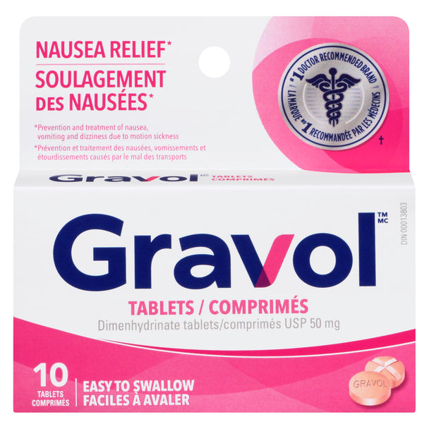An image of GRAVOL TB 50MG 10 by Towngate Pharmacy