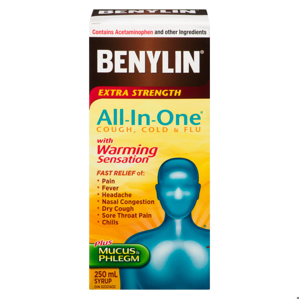 An image of BENYLIN ALL IN ONE W/WARMING SENSATION 250ML by Towngate Pharmacy