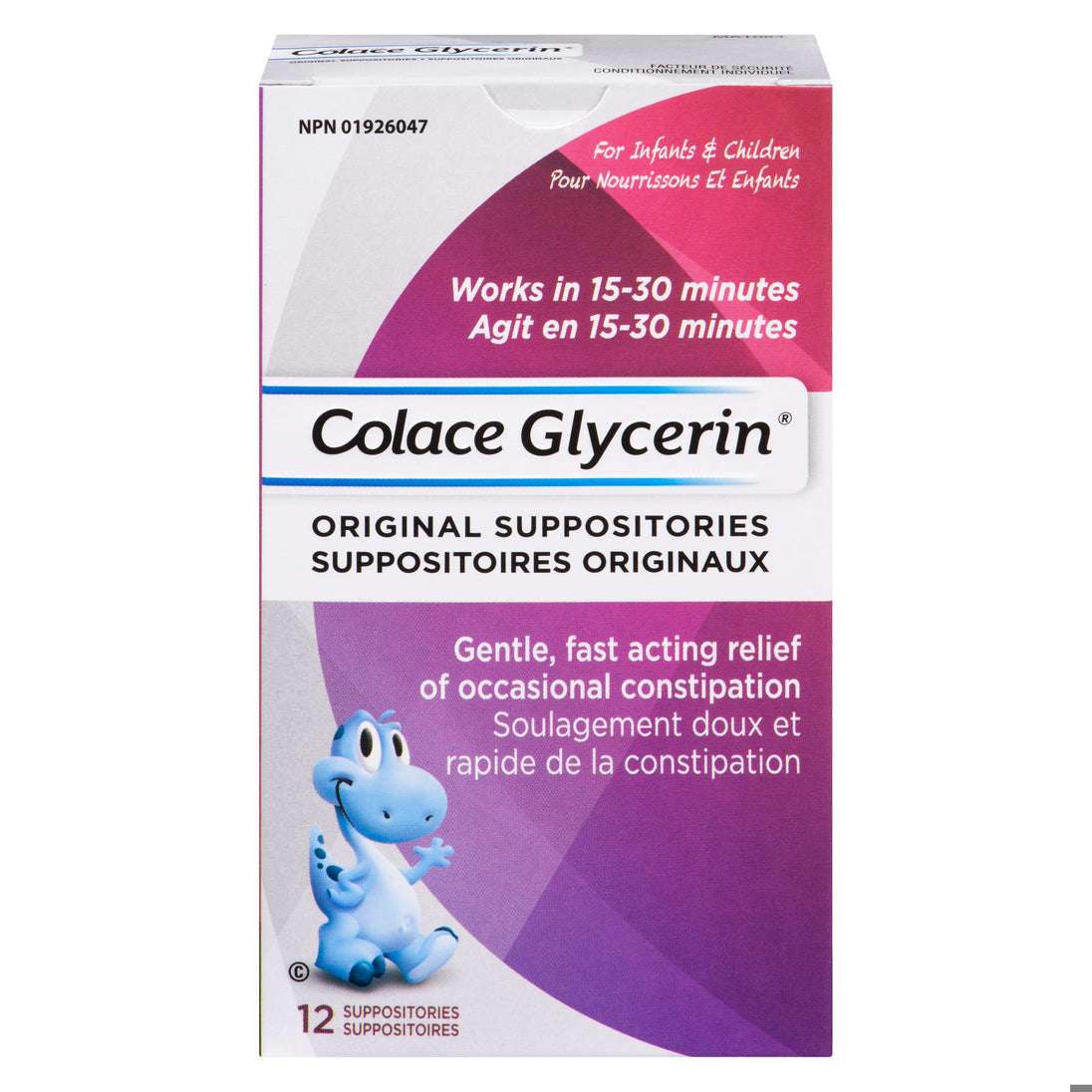 An image of COLACE GLYCERIN SUPP KID 12 by Towngate Pharmacy