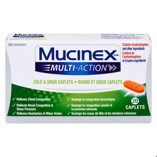 An image of MUCINEX COLD & SINUS TB 20 by Towngate Pharmacy