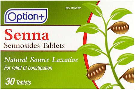 An image of OPTION+ SENNOSIDES LAXATIVE TABS 8.6MG 30 by Towngate Pharmacy