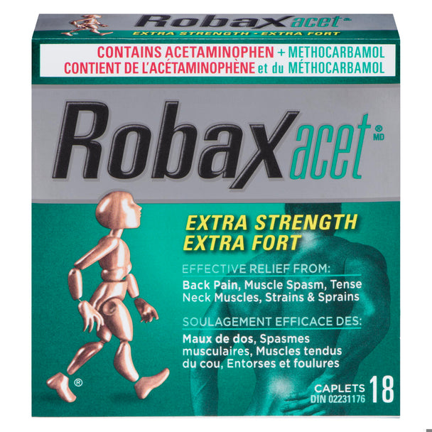 An image of ROBAXACET XST CPLT 500MG 18 by Towngate Pharmacy
