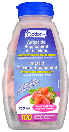 An image of OPTION+ ANTACID TB XSTRONG BERRIES ASTD 100 by Towngate Pharmacy