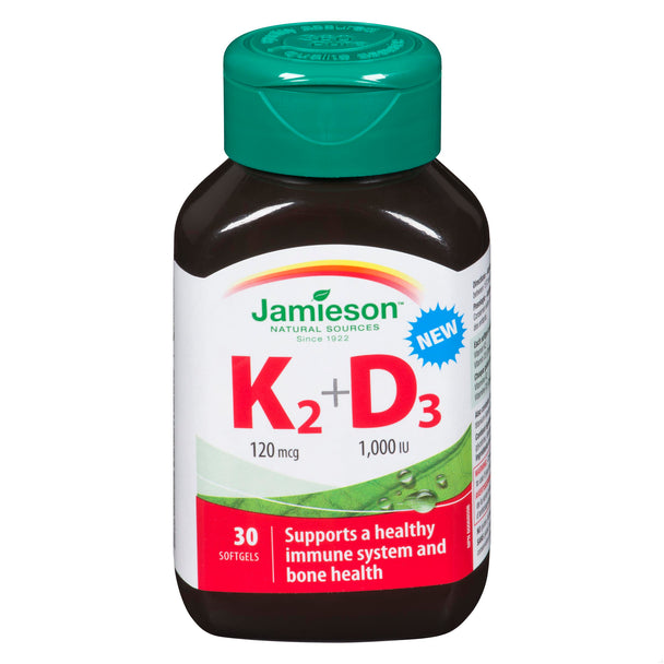 An image of VITAMIN K2+D3 SOFTGEL 30 JAMIESON by Jamieson Laboratories Ltd.