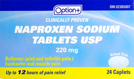 An image of OPTION+ NAPROXEN SODIUM TB 220MG 24 by Towngate Pharmacy