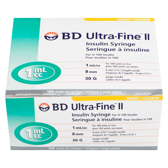 An image of INSULIN SYRINGE ULTRA FINE II 30G 1CC 10X10 by Towngate Pharmacy