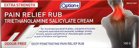 An image of OPTION+ CR PAIN RELIEF RUB XST ODOR FREE 100G by Towngate Pharmacy