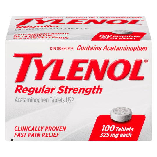 An image of TYLENOL RG TB 325MG 100 by Johnson & Johnson Inc. OTC