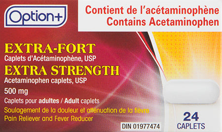 An image of OPTION+ ACETAMINOPHEN XST CPLT 500MG 24 by Triton Pharma Inc.
