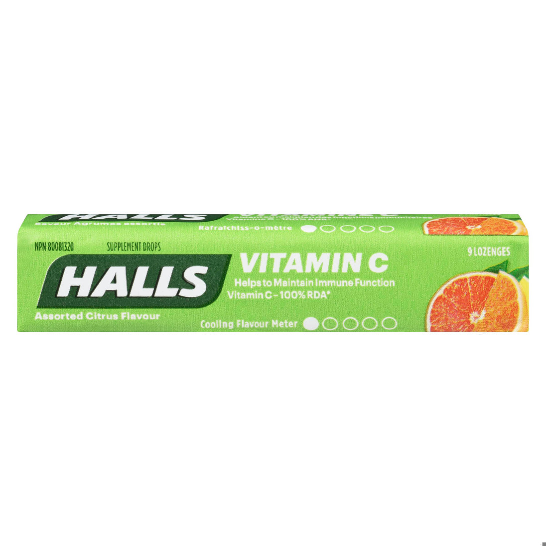 An image of HALLS DEFENSE VITAMIN C LOZ CITRUS 9PC by Towngate Pharmacy