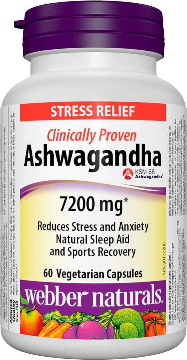 An image of WEB NAT ASHWAGANDHA CAPS 7200MG 60 by Towngate Pharmacy