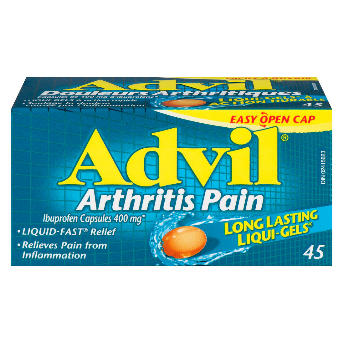 An image of ADVIL ARTHRITIS PAIN CAPS 45 by GlaxoSmithKline Inc.
