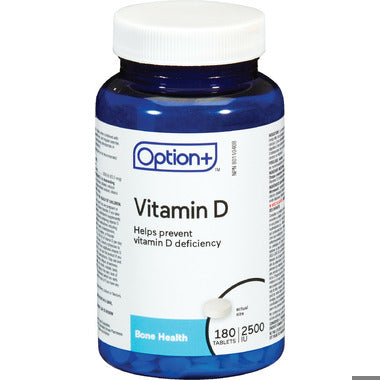 An image of OPTION+ VITAMIN D TB 2500IU 180 by Towngate Pharmacy