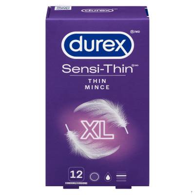 An image of DUREX SENSI THIN CONDOM XL 12 by Towngate Pharmacy