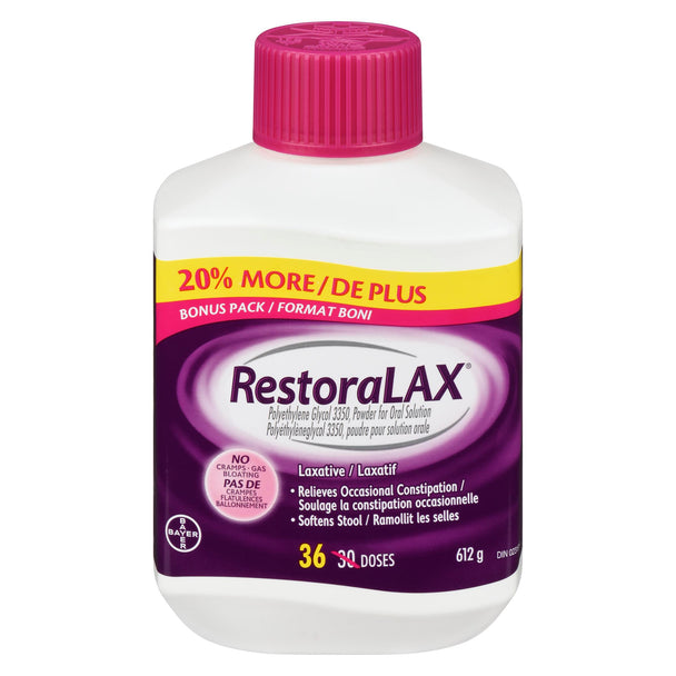 An image of RESTORALAX 30+6 PD 612G by Towngate Pharmacy