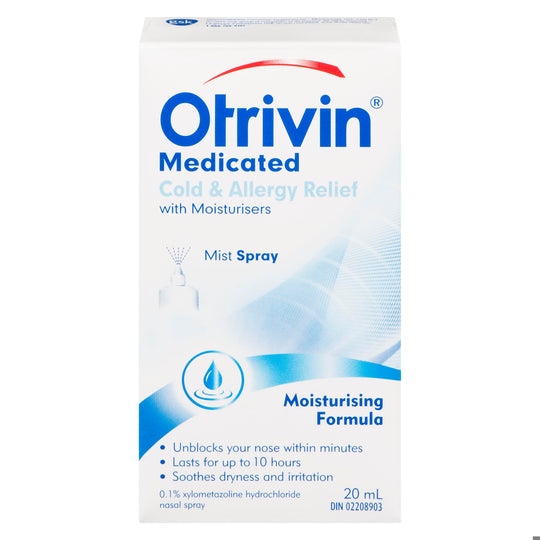 An image of OTRIVIN 0.1% NASAL SP MOITURIZING COLD&ALLERG 20ML by Towngate Pharmacy