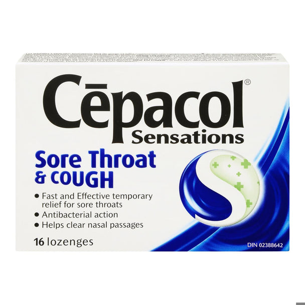An image of CEPACOL LOZ SORE THROAT/COUGH  16 by Reckitt Benckiser Canada Inc.