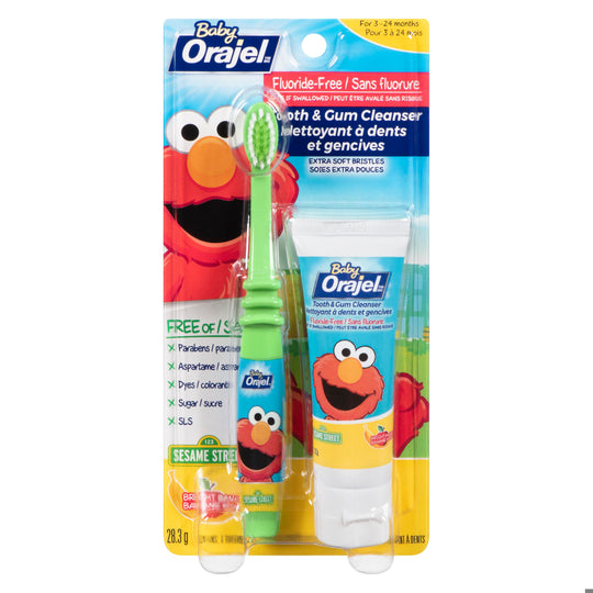 An image of ORAJEL BABY TOOTH&GUM CLEANSER APPLE BANANA 28.3G by Towngate Pharmacy