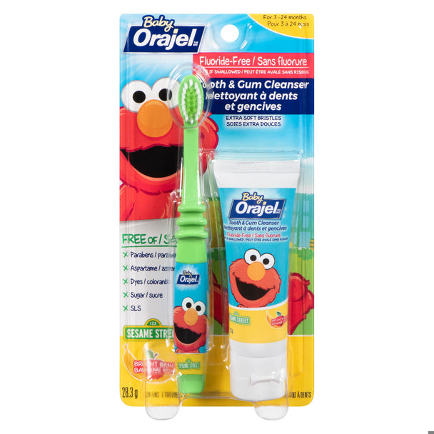 An image of ORAJEL BABY TOOTH&GUM CLEANSER APPLE BANANA 28.3G by Towngate Pharmacy
