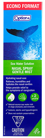 An image of OPTION+ NASAL SP SEA WATER GENTLE 200ML by Towngate Pharmacy