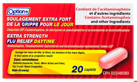 An image of OPTION+ FLU RELIEF DAY CPLT 20 by Towngate Pharmacy