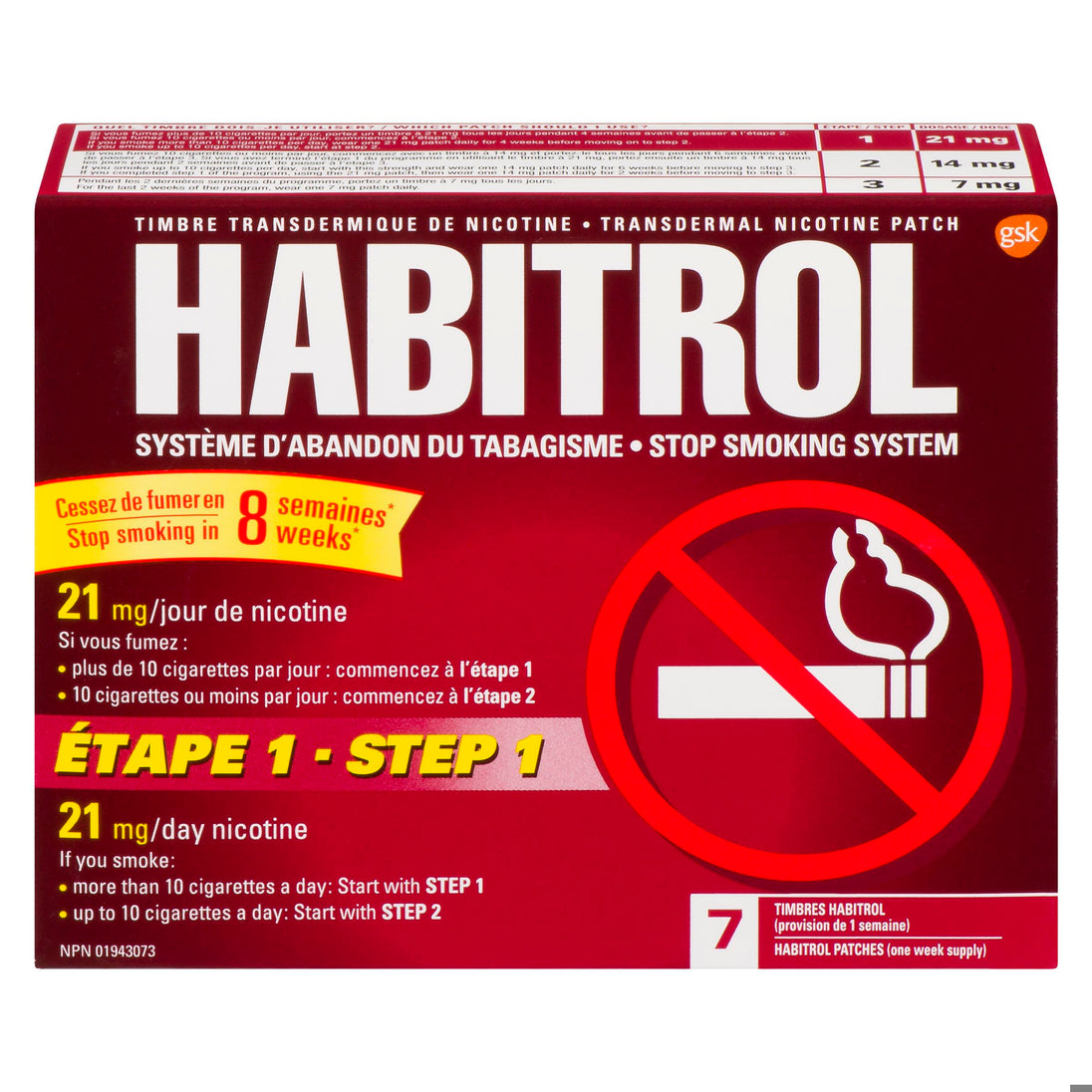 An image of HABITROL PATCH 21MG 7 by Towngate Pharmacy