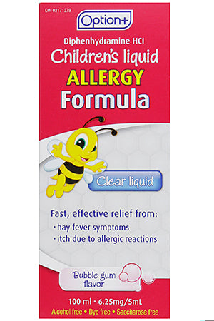 An image of OPTION+ ALLERGY FORMULA CHILDRENS 115ML by Towngate Pharmacy