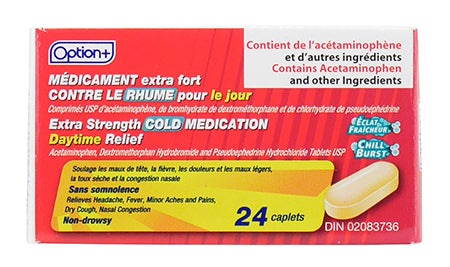 An image of OPTION+ COLD DAYTIME XST CPLT 24 by Towngate Pharmacy