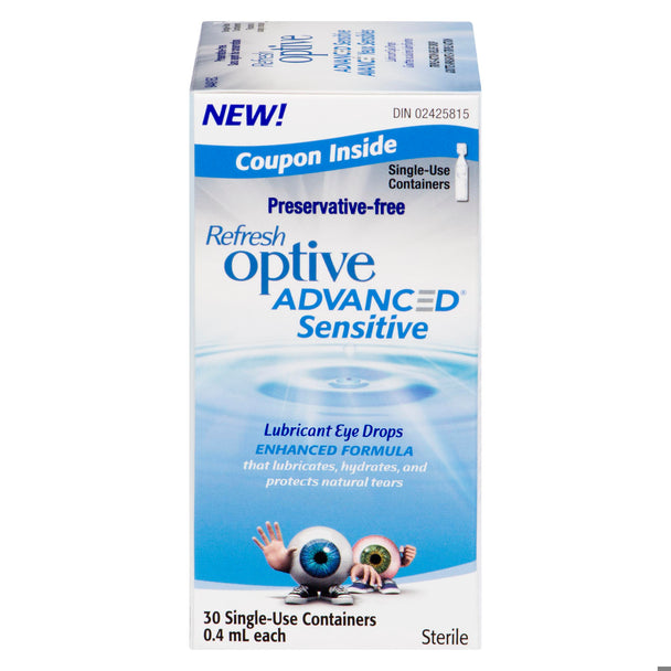 An image of REFRESH OPTIVE ADVANCED SENSITIVE 30X0.4ML by Towngate Pharmacy
