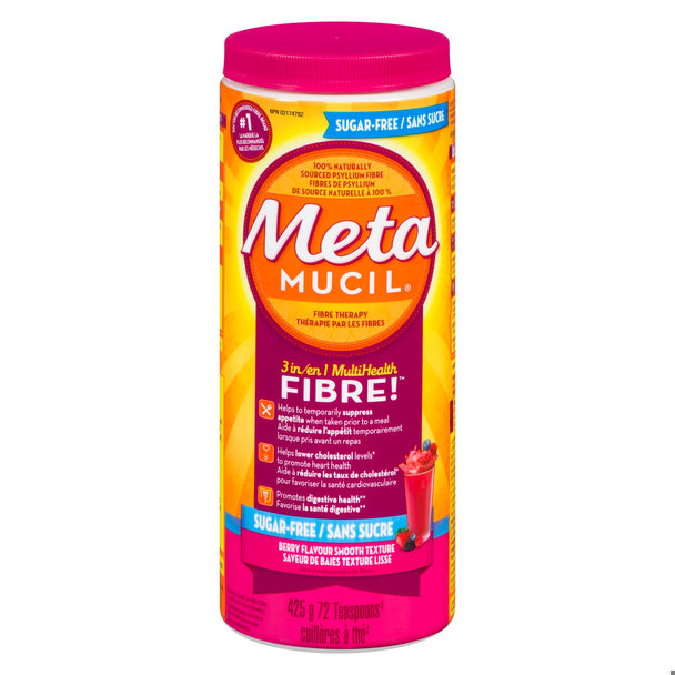 An image of METAMUCIL SMOOTH TEXT SUGAR FREE BERRY 72 DOSE425G by Towngate Pharmacy
