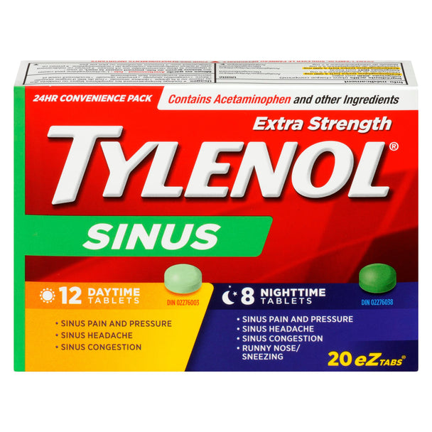 An image of TYLENOL SINUS XST COMBO DAY/NIGHT 12+8 by Johnson & Johnson Inc. OTC