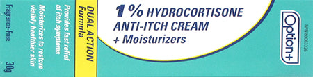 An image of OPTION+ CR HYDROCORTISONE 1% 30G by Towngate Pharmacy