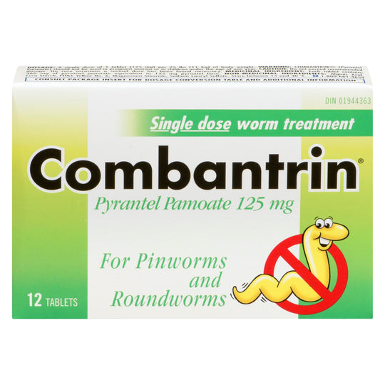 An image of COMBANTRIN TB 125MG 12 by Towngate Pharmacy