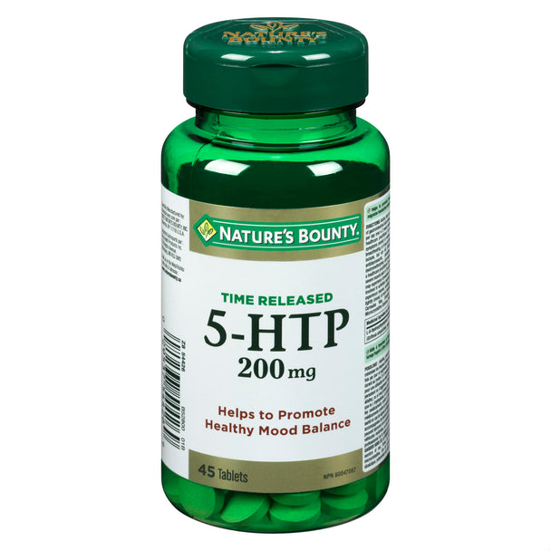 An image of NATURE'S BOUNTY 5-HTP TR TB 200MG 45 by Towngate Pharmacy