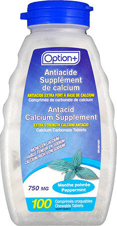 An image of OPTION+ ANTACID TB XSTRONG MINT ASTD 100 by Towngate Pharmacy