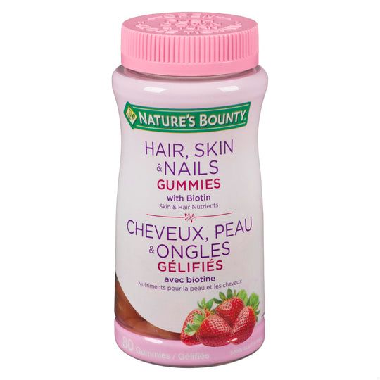An image of NATURE'S BOUNTY HAIR&NAILS CAPS GUMMIES 80 by Towngate Pharmacy