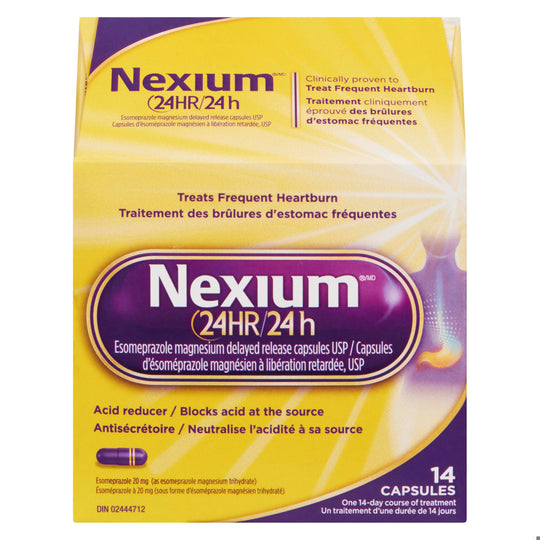 An image of NEXIUM 24HR CAPS 20MG 14 by Towngate Pharmacy